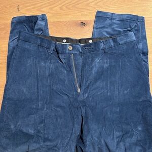 Haggar Men Blue Corduroy Pants